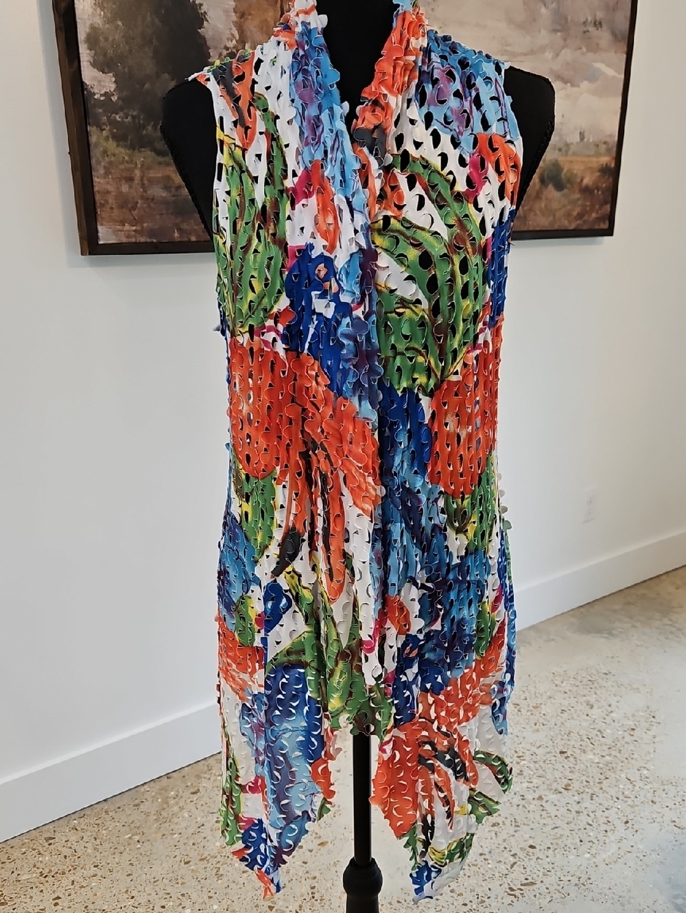 Private Collection Colorful Tropical Print Cover Up Size M